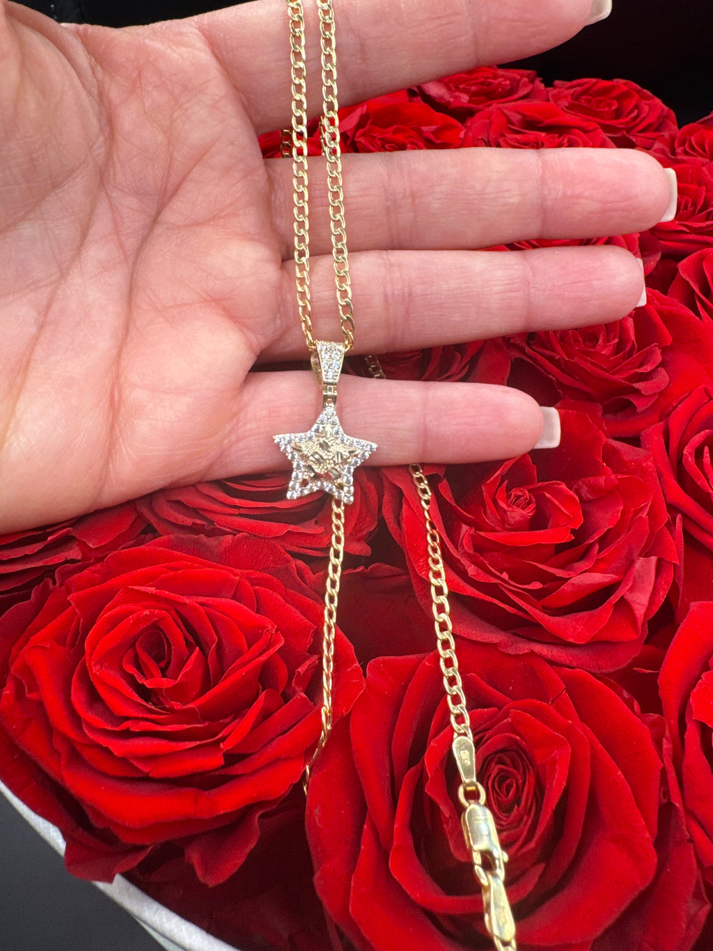 Cadena corte brillo 10k