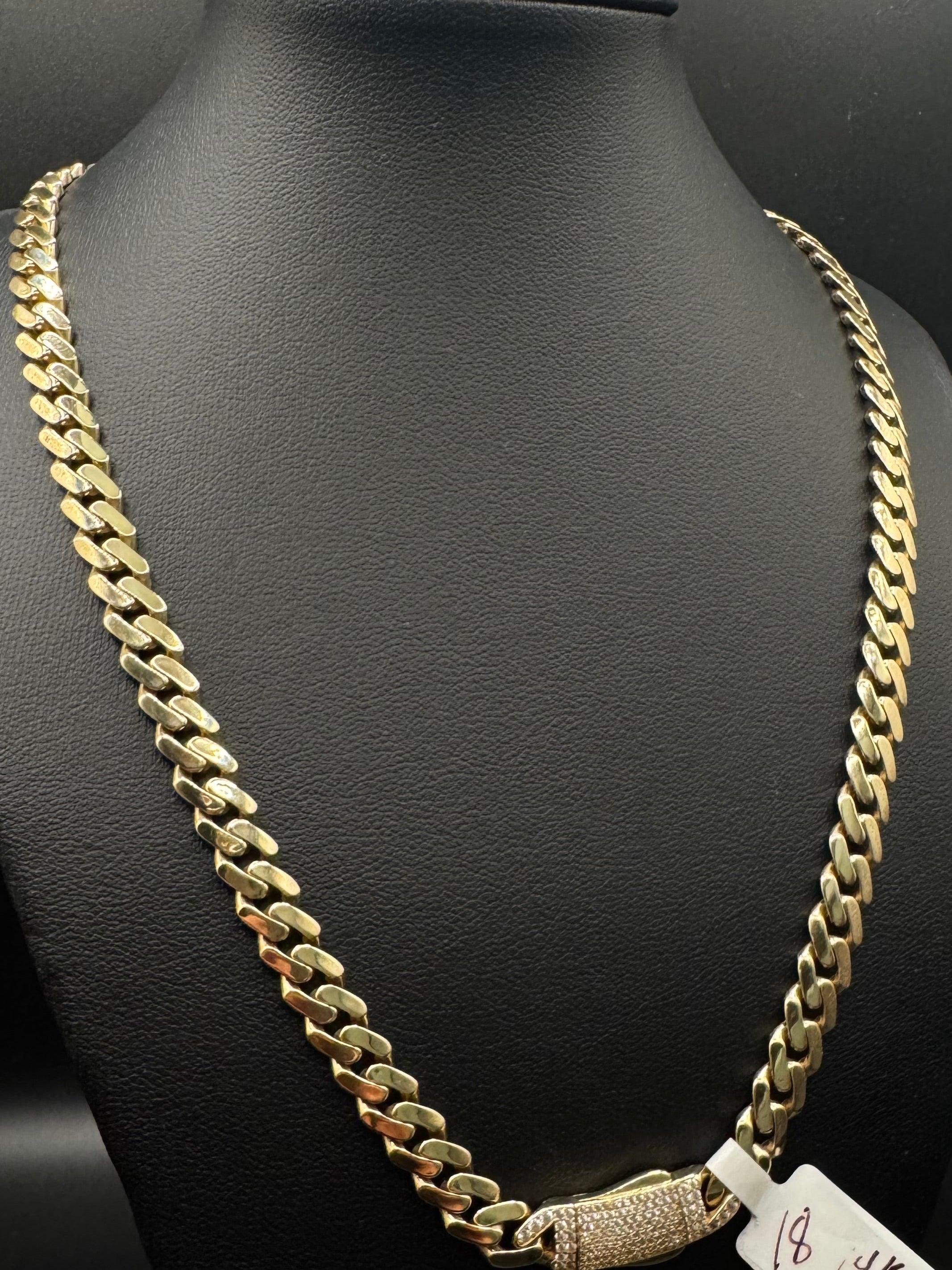 Cadena Mónaco en 14k