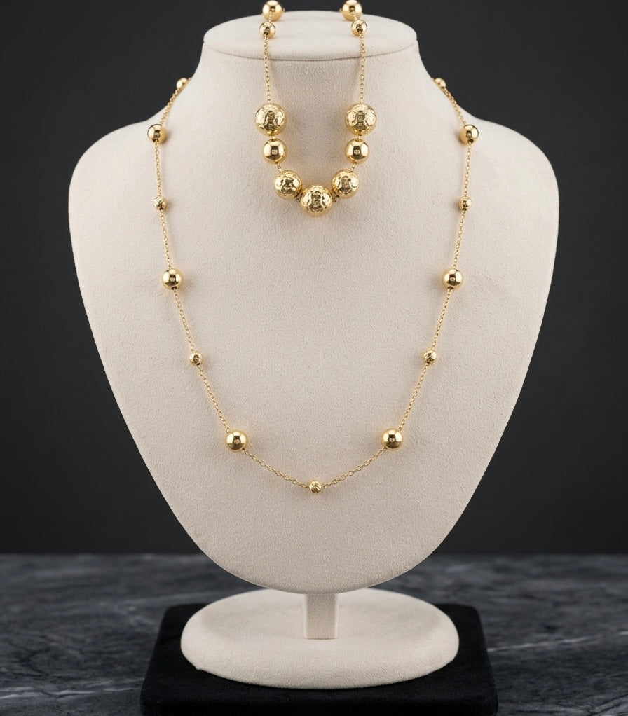 Cadena de balines 14k