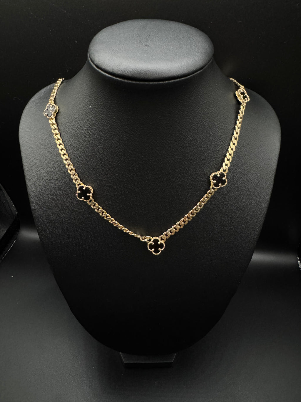 Cadena estilo Mónaco clover 10k