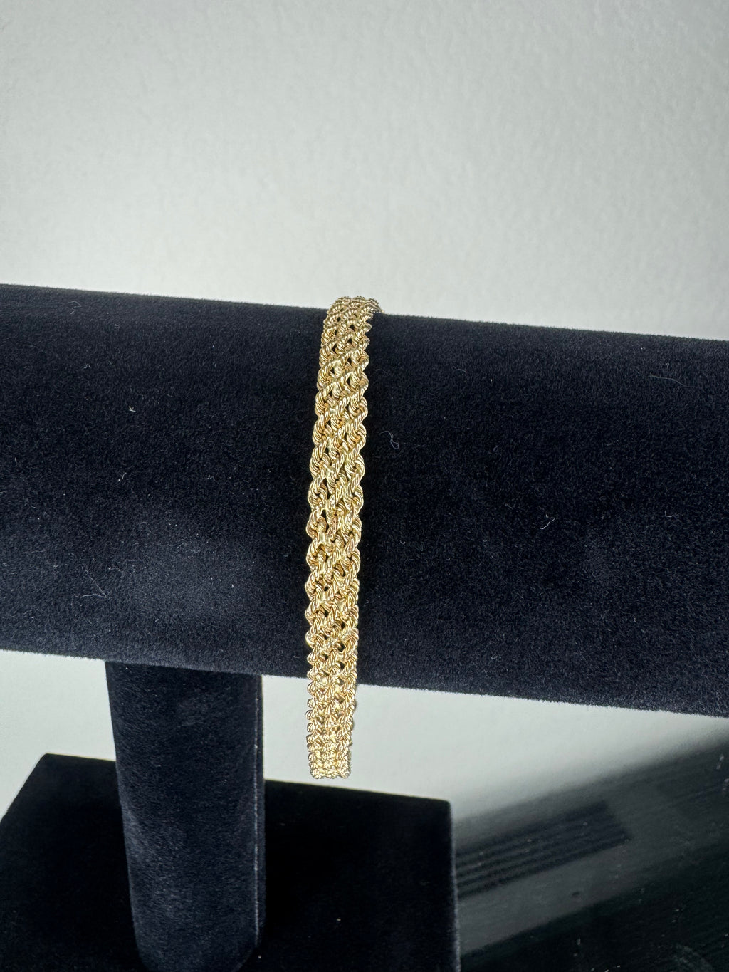 5.75MM 10K YELLOW GOLD MULTI STRAND ROPE BRACELET