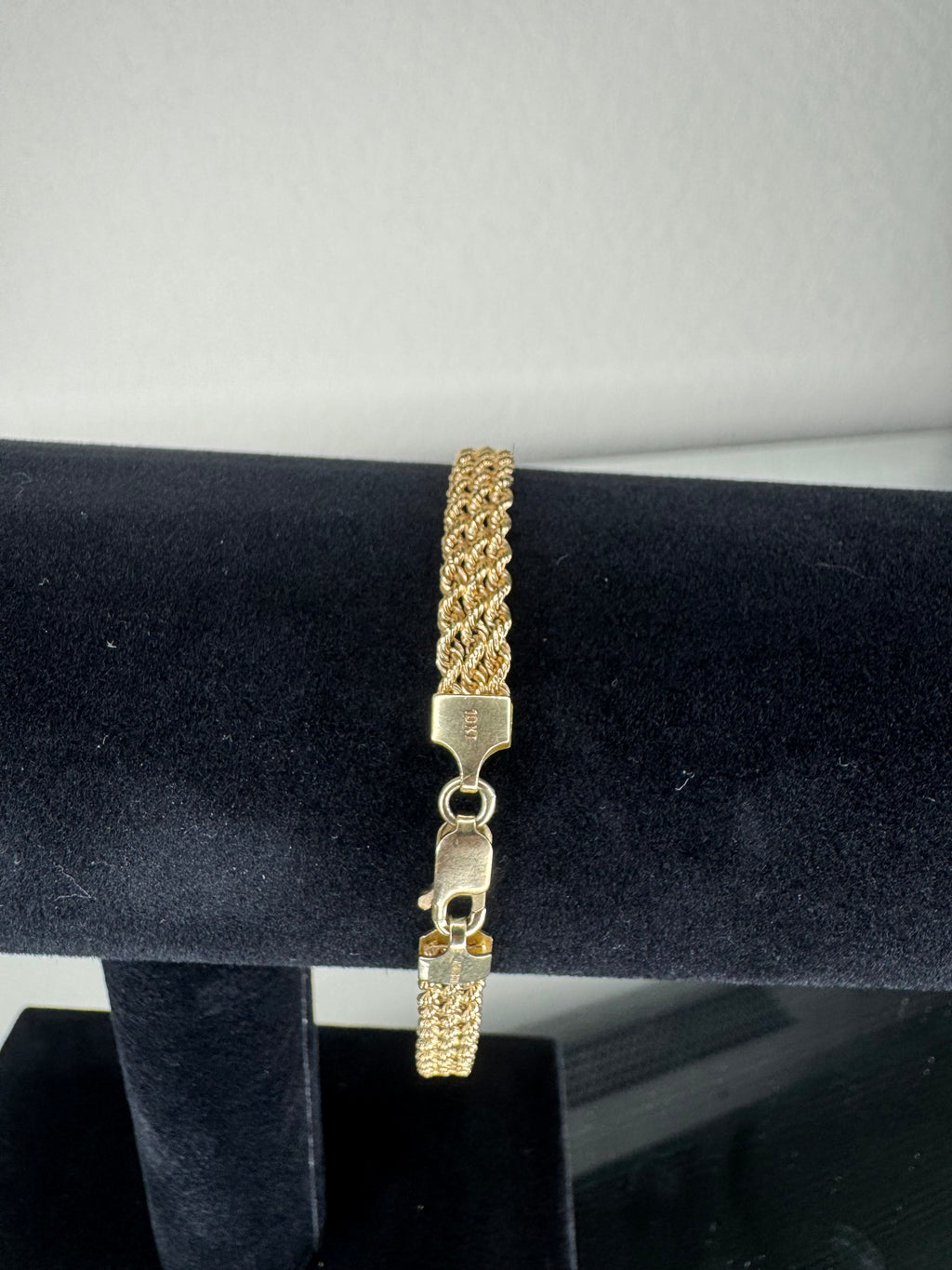 5.75MM 10K YELLOW GOLD MULTI STRAND ROPE BRACELET