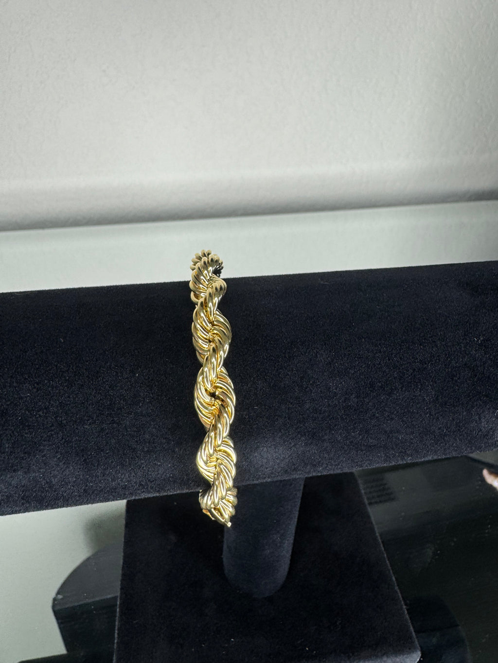 8.30MM 10K YELLOW GOLD ROPE BRACELET