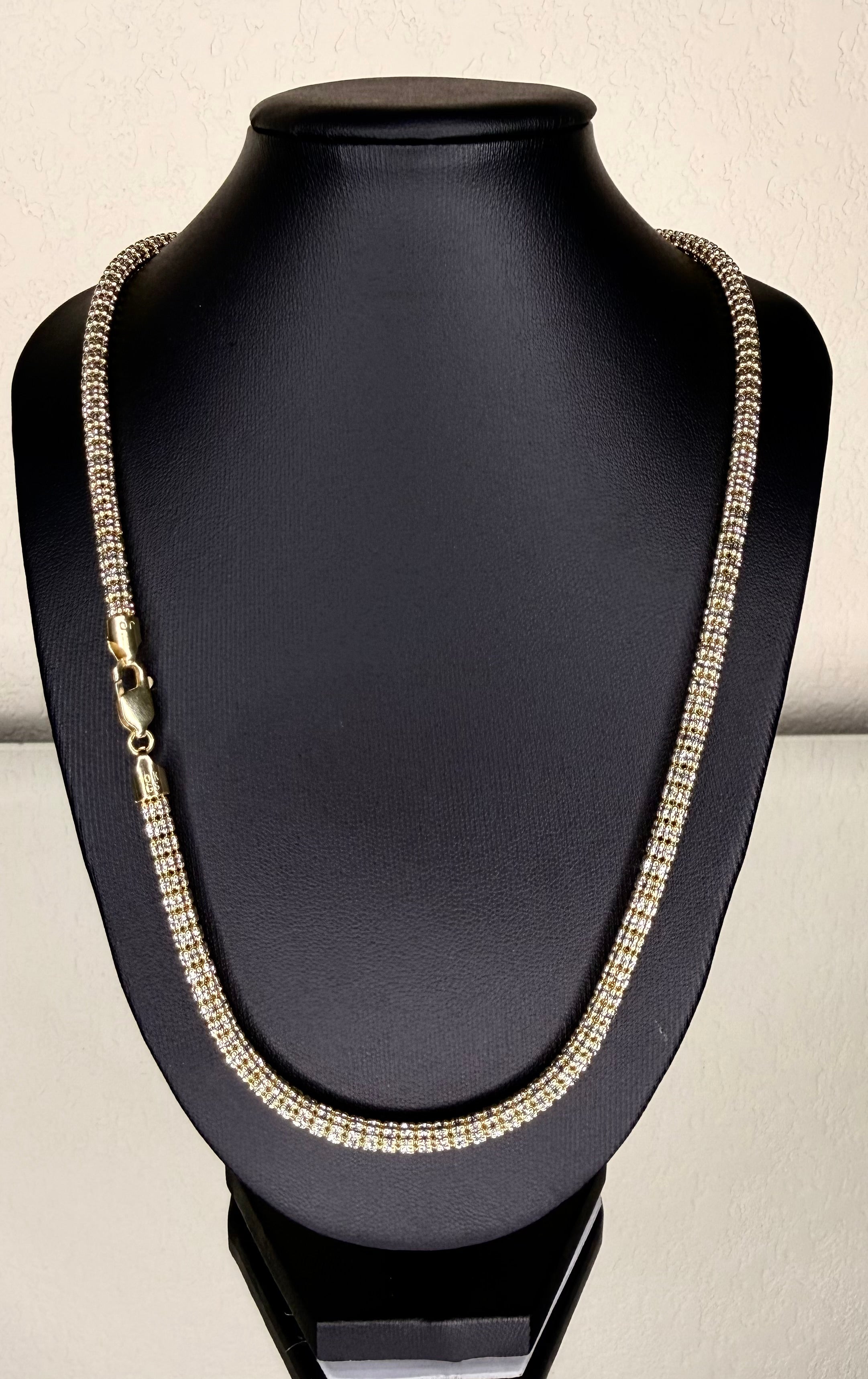 Ice Chain 10K Yellow White Gold